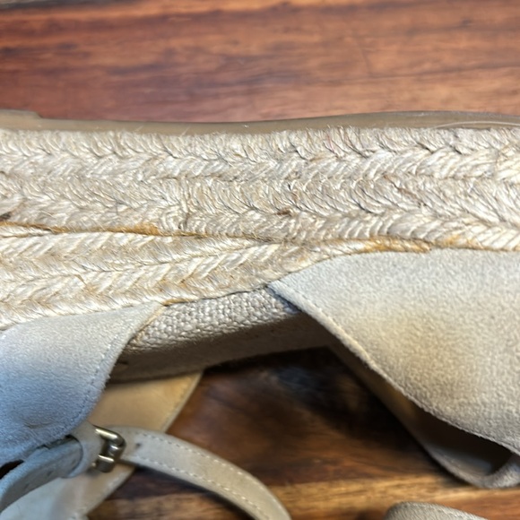 BODEN - espadrilles wedge sandals suede cream size 40 bohemian - Picture 4 of 13